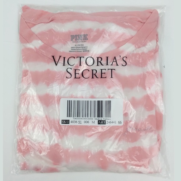 Pink Victoria’s Secret Girlfriend Tie Dye Tee - Picture 3 of 9